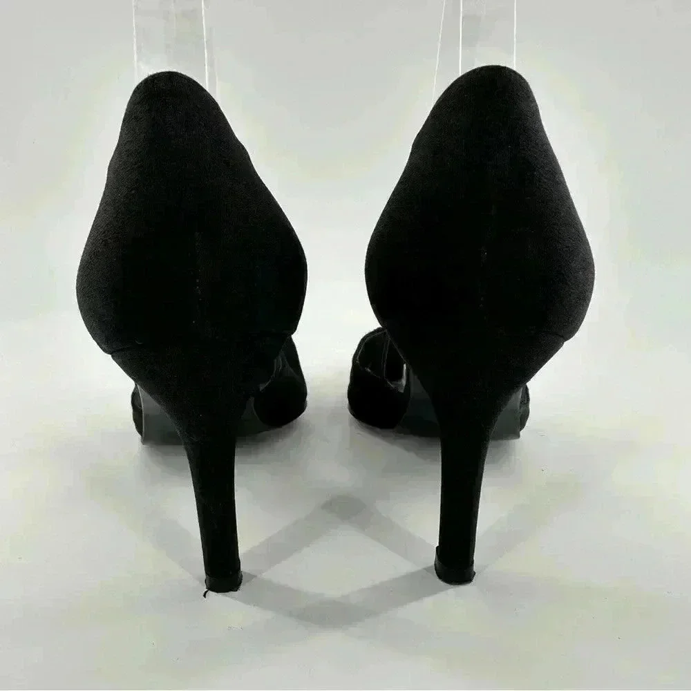 Stuart Weitzman heels 7 black gem mother of the bride formal party holiday